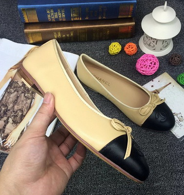 CHANEL Shallow mouth flat shoes Women--073